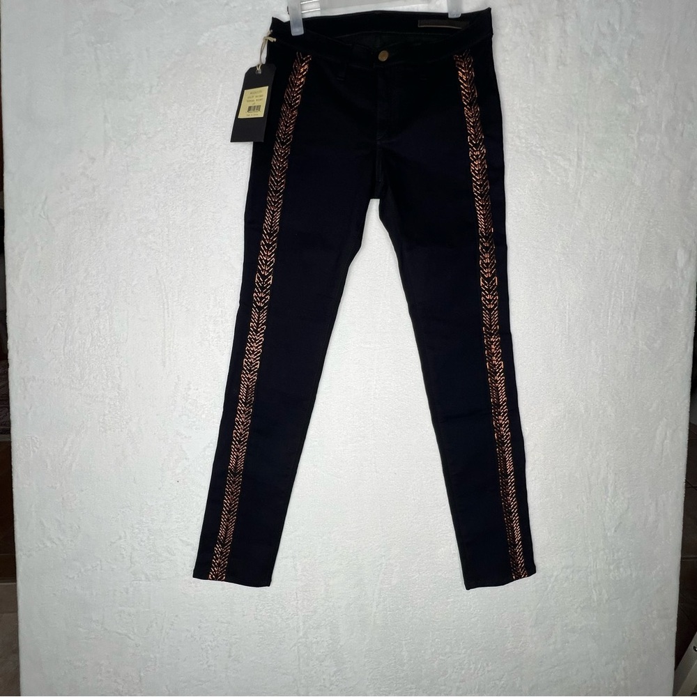 Rag & Bone Jeans Sz 28 Women’s Skinny Bengal Midnight side embroidery NWT